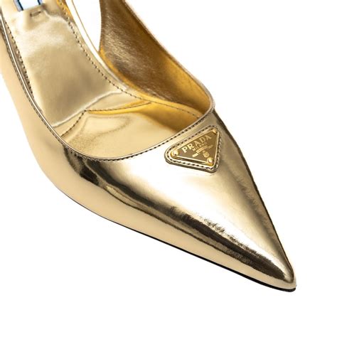 decollete prada oro|Prada Women's Decollete .